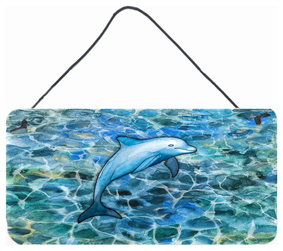Dolphin Wall/Door Hanging Print Beach Style Outdoor Wall Art by