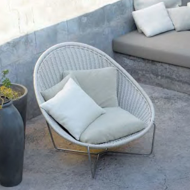 Paola Lenti Nido Armchair Modern Outdoor Lounge Chairs by Switch