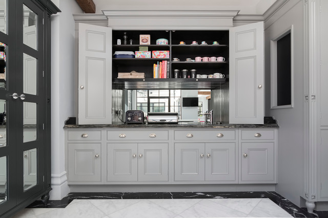 Traditional French Hand Painted Framed Kitchen traditional-kitchen