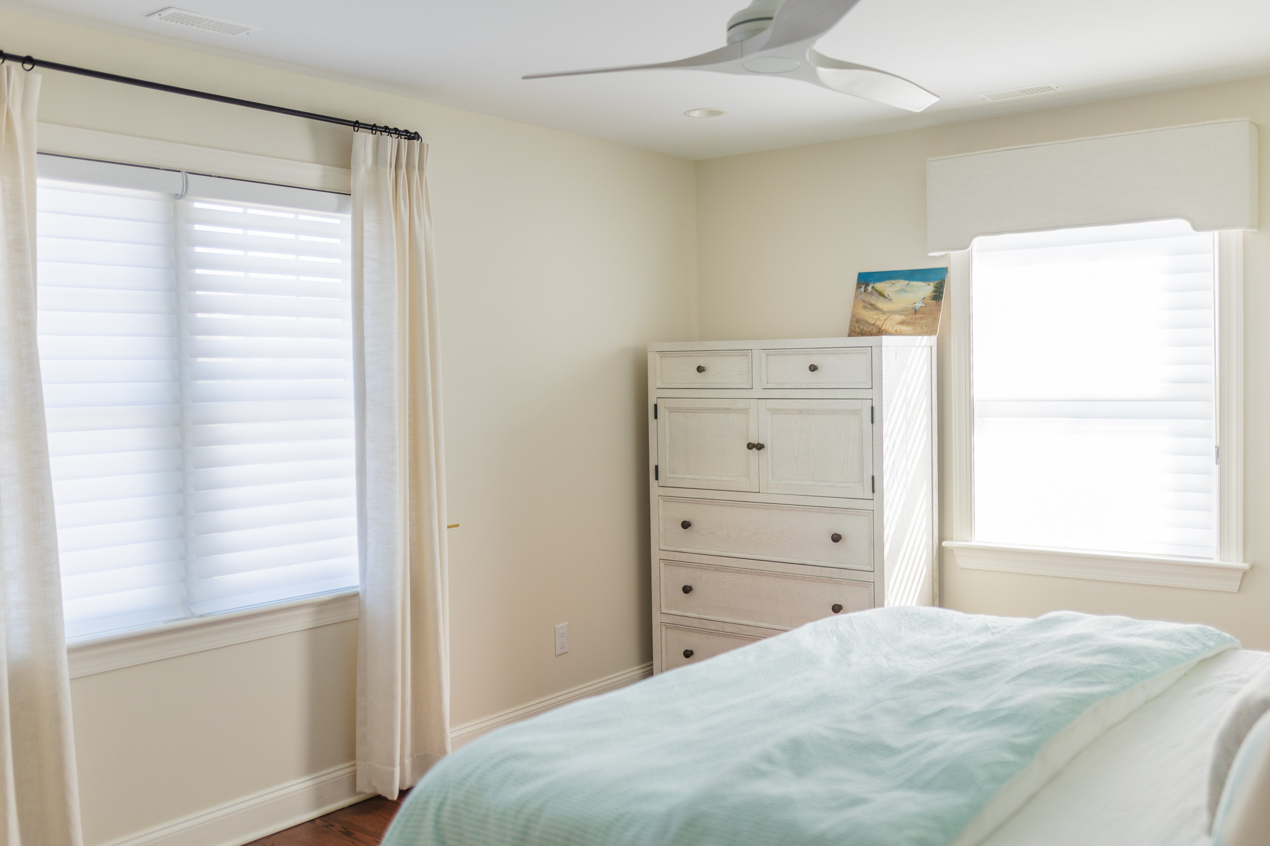 Drapes and cornice