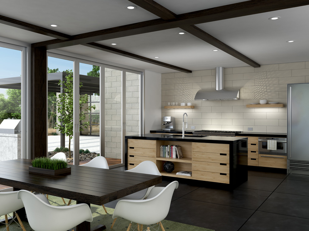 Example of a transitional dining room design in San Francisco