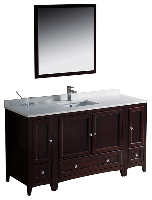 Fresca Oxford 60 Mahogany Traditional Bathroom Vanity Bathroom Vanities And Sink Consoles By Bathroom Marketplace