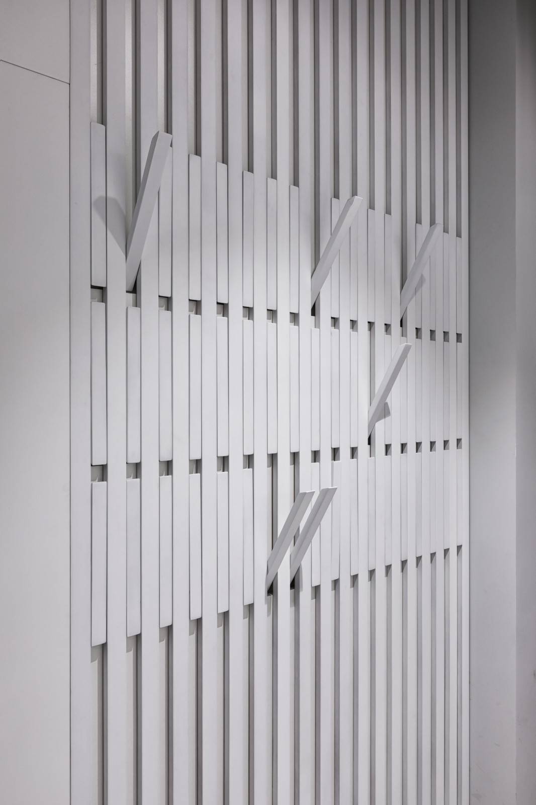 Stylish monochromatic white penthouse