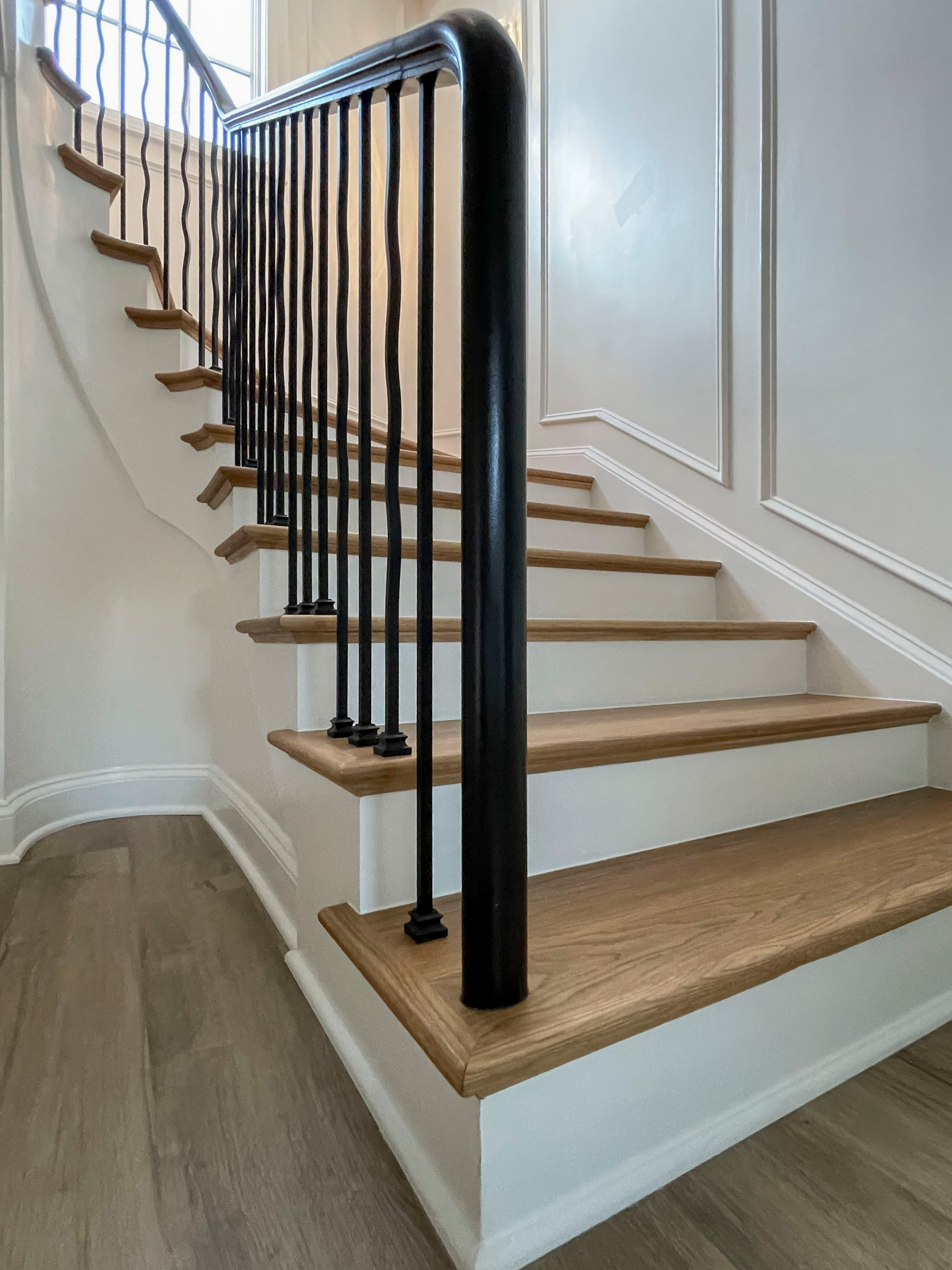 106_Modern Balustrade System Meets Traditional Winding Stairs, Aldie VA  20105