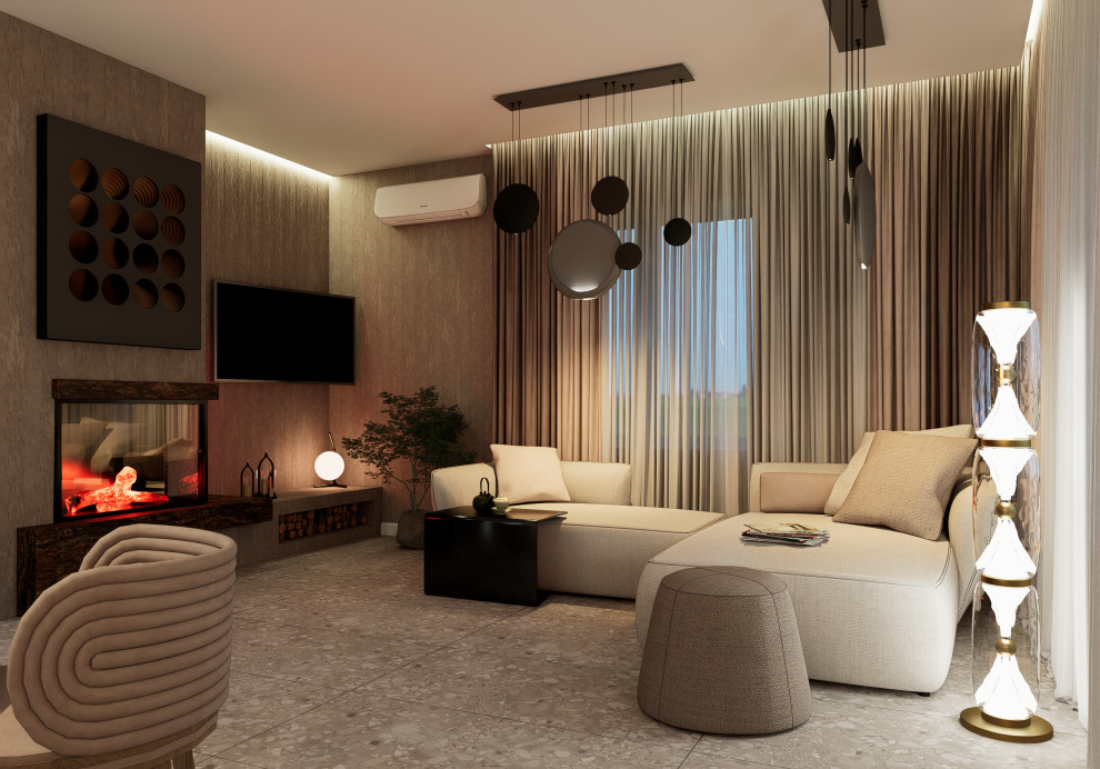 Коттеджный поселок "Самарский", кухня-гостиная