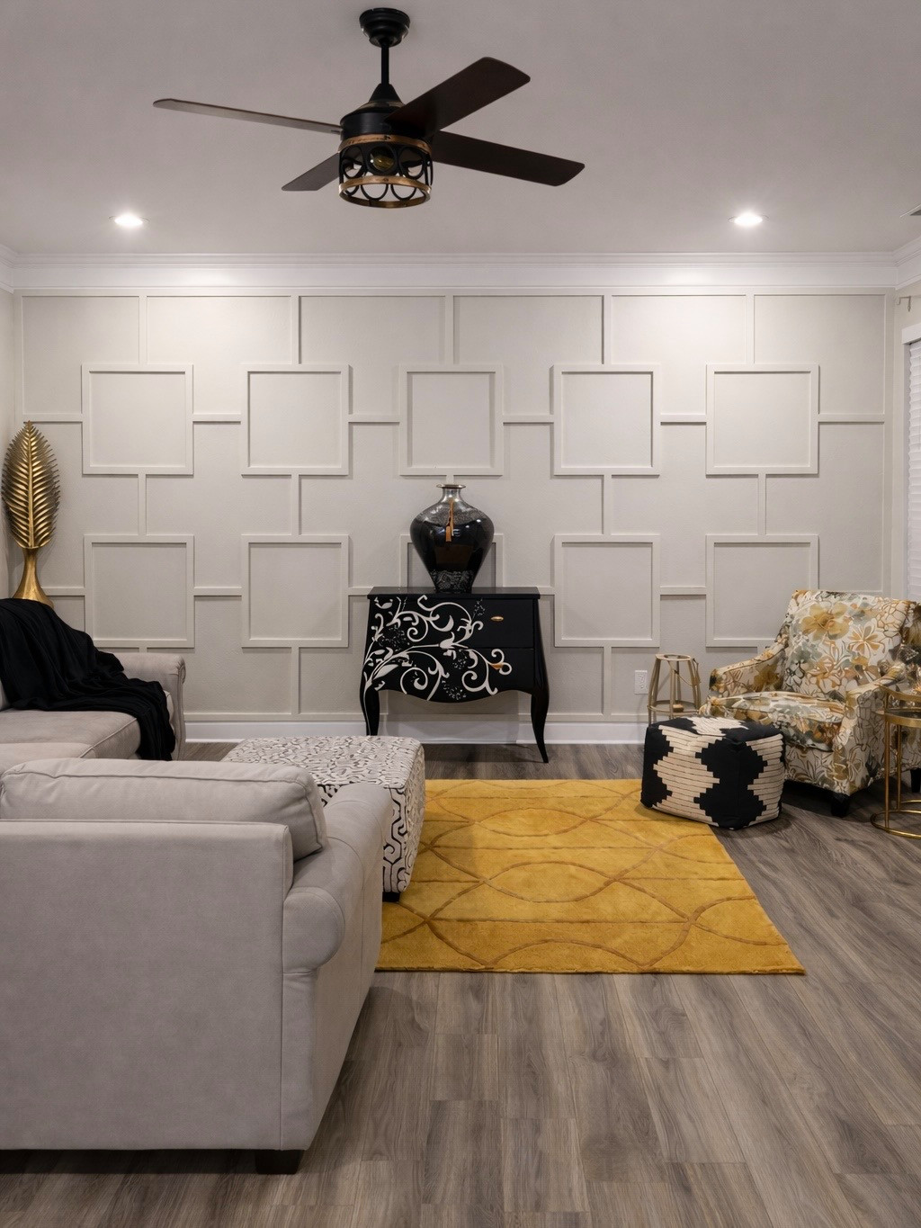 Kernersville, NC - Geometric Panel Accent Wall