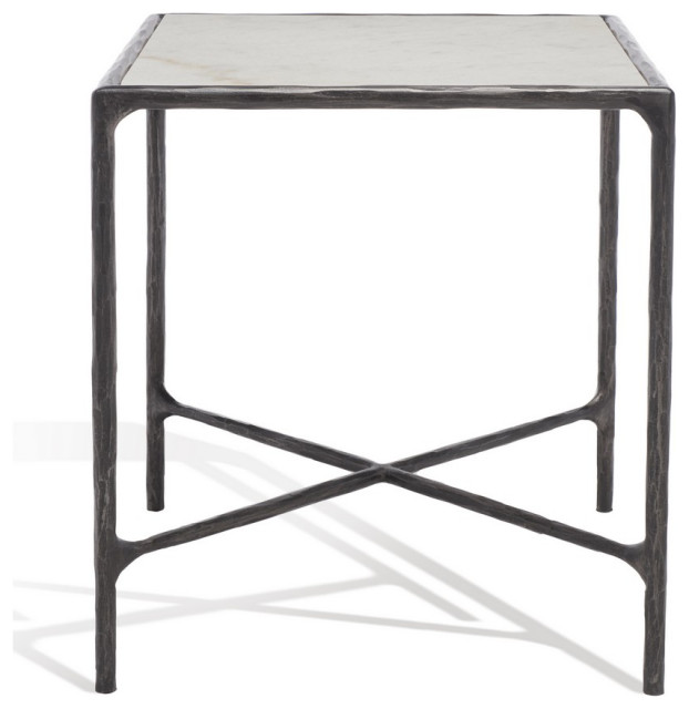 Safavieh Couture Jessa Forged Metal Square End Table - Transitional ...