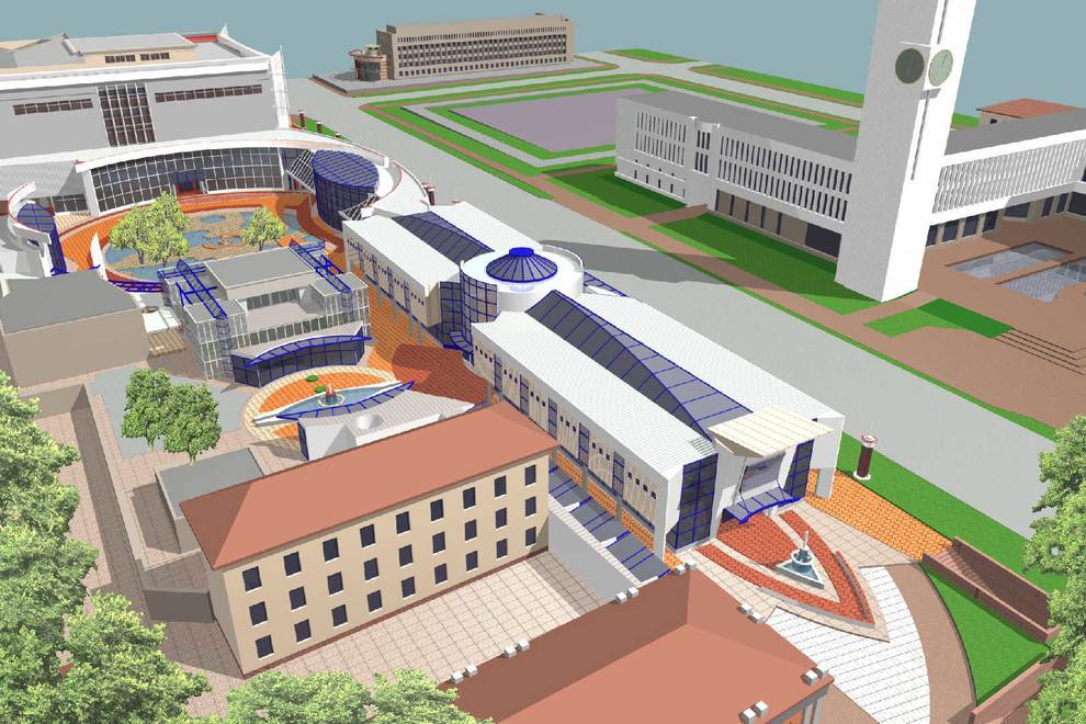 Дизайн экстерьера торгового комплекса