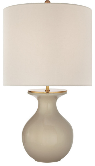 Albie Desk Lamp, 1-Light, Dove Gray, Cream Linen Shade, 25.25"H