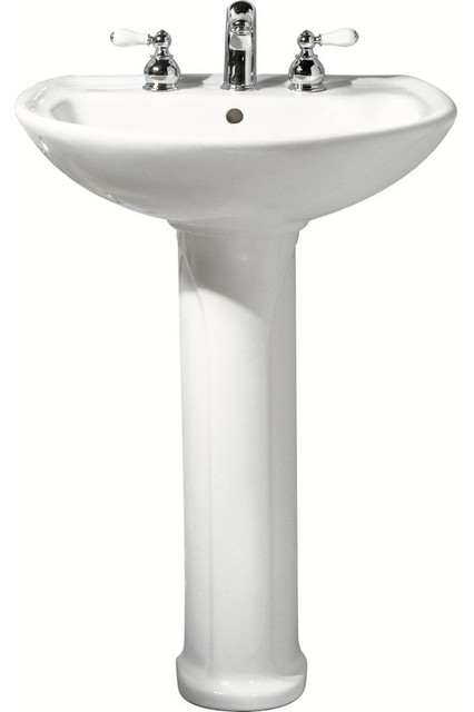 American Standard Cadet Bathroom Pedestal Sink Bowl 25", White