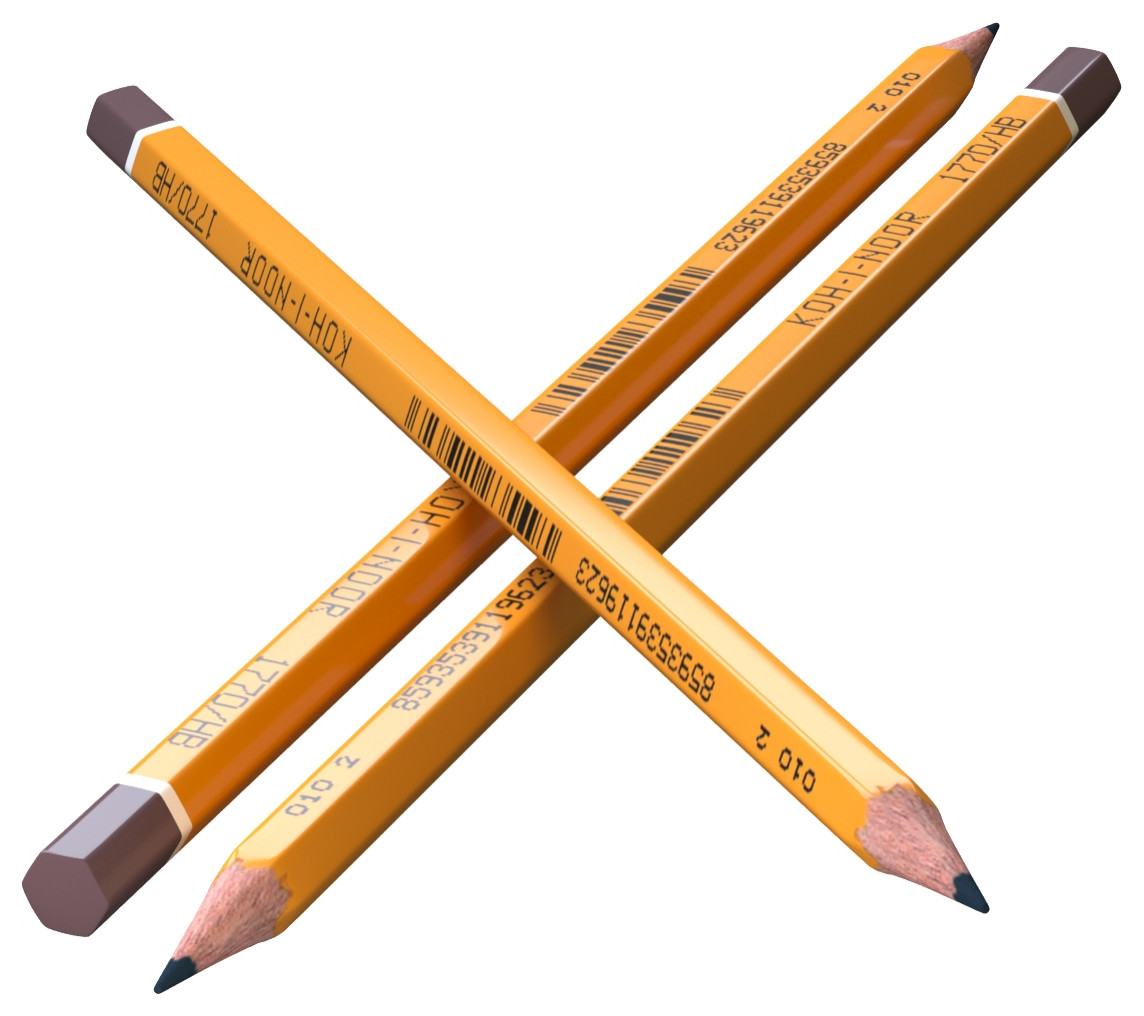 3д моделирование и визуализация карандашей KOH-I-NOOR