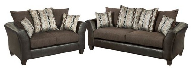 2 Piece Rip Sable Chenille Living Room Set Transitional 2 Piece Rip Sable Chenille Living Room Set