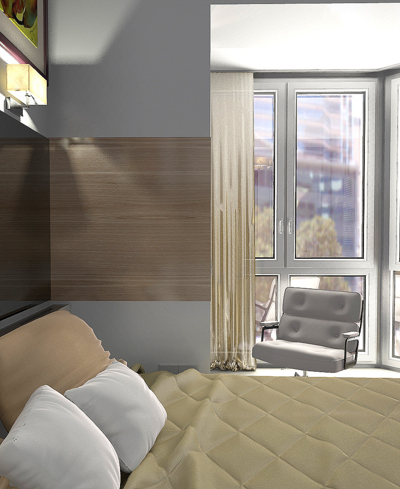 Спальня и лоджия в современном стиле