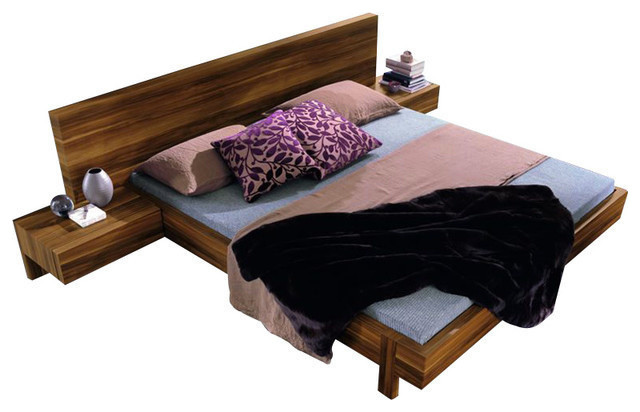 Rossetto Gap Bed With Night Stands - Transitional - Platform Beds ... - Gap Bed With Nightstands, Queen transitional-platform-beds