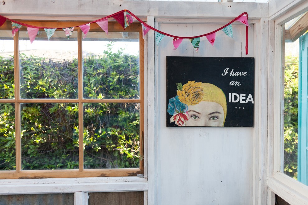 Design ideas for a mid-sized eclectic detached studio in San Luis Obispo.