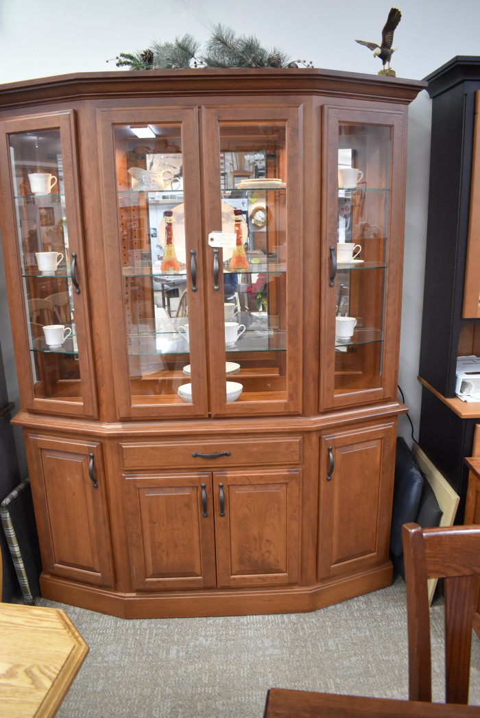 64" canted front hutch