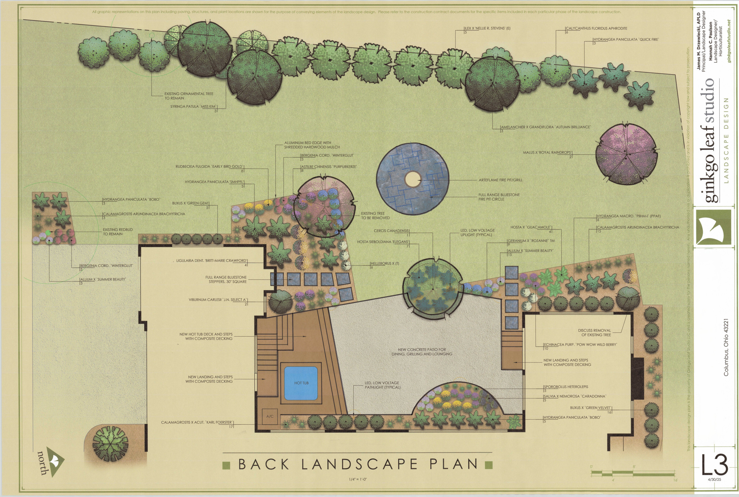 Mid-Century Front + Backyard Landscape - Columbus, OH