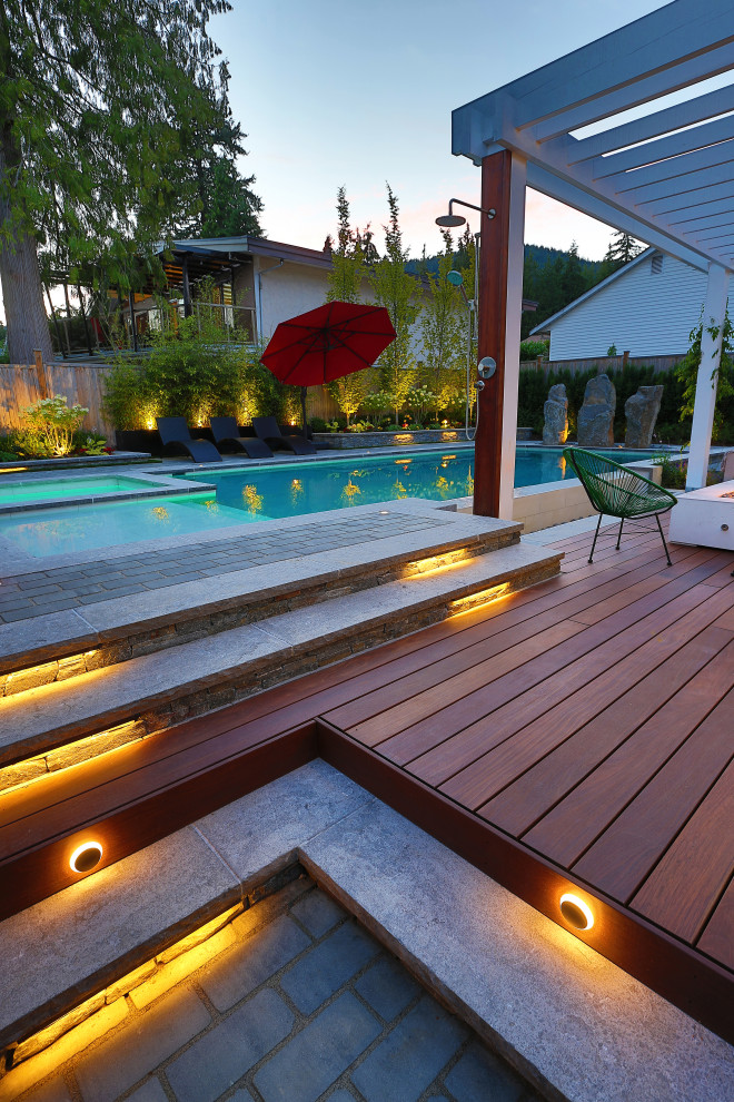 Design ideas for a modern patio in Vancouver.