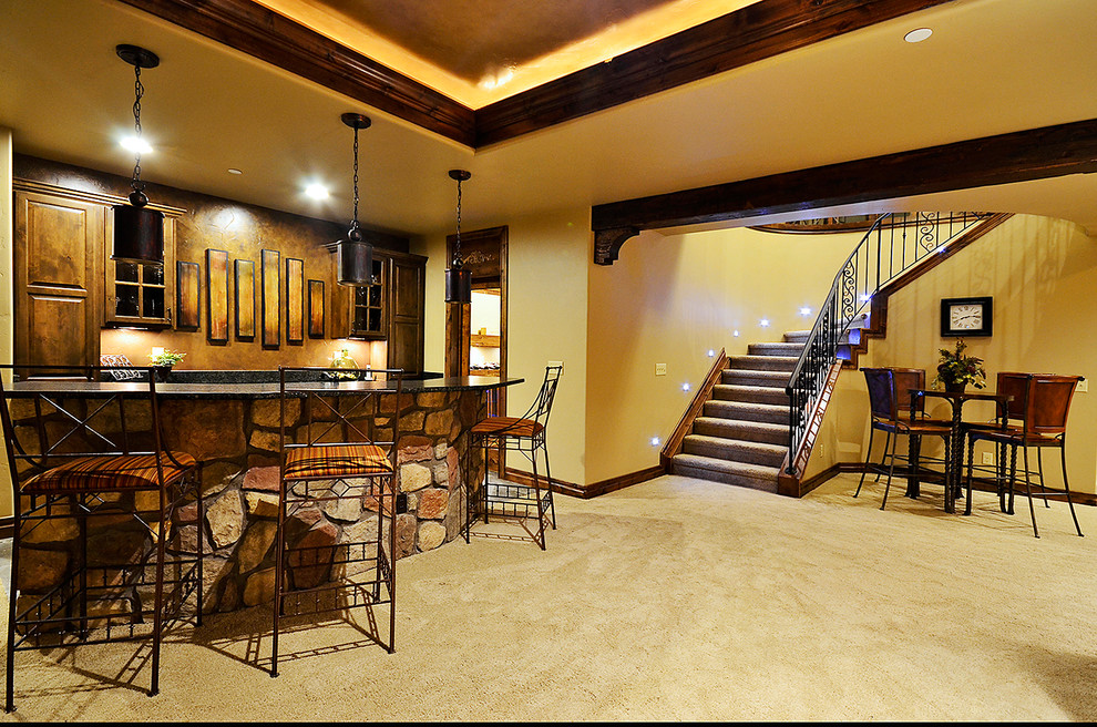 Transitional home design photo in Denver