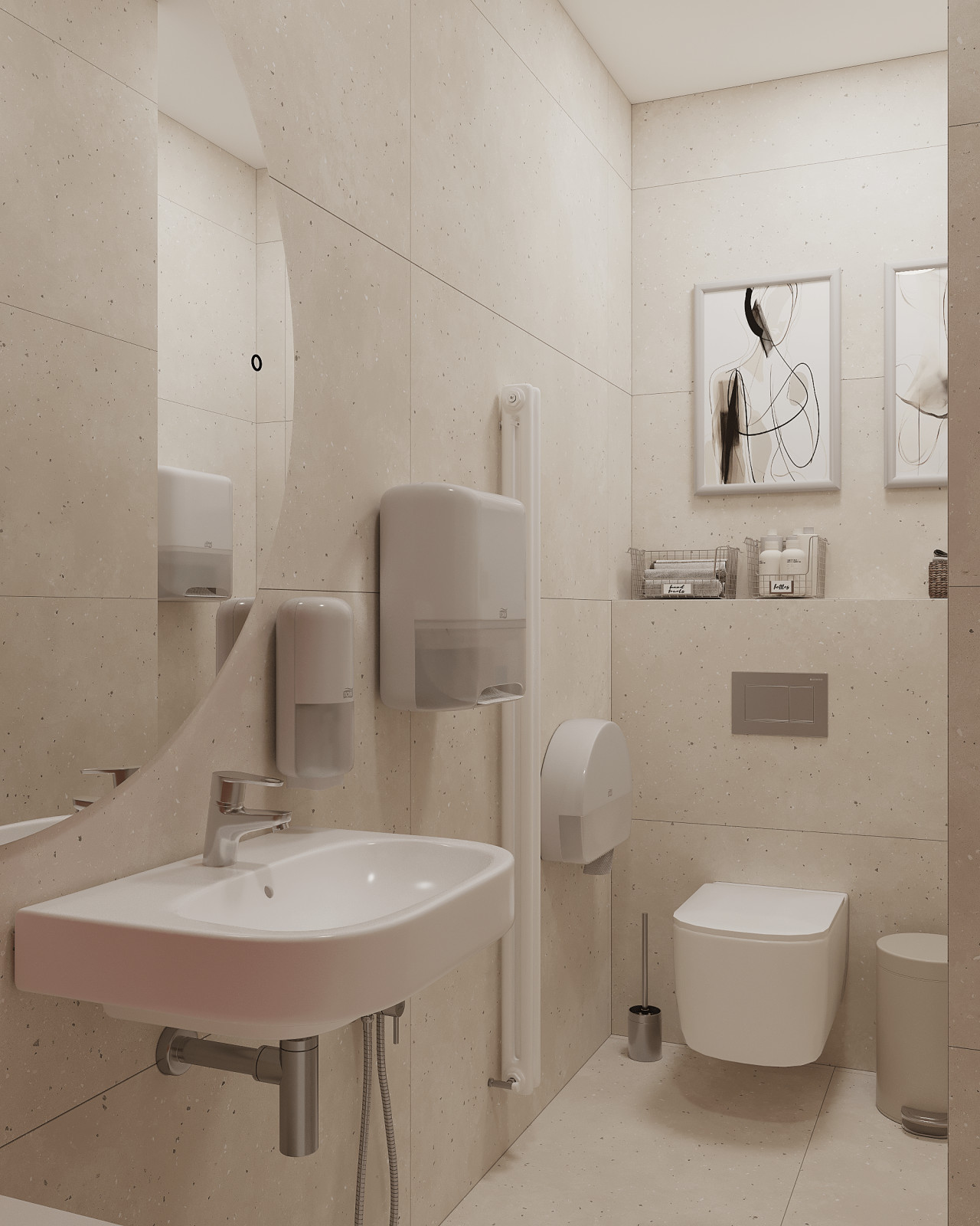 Яркие санузлы для медецинского центра