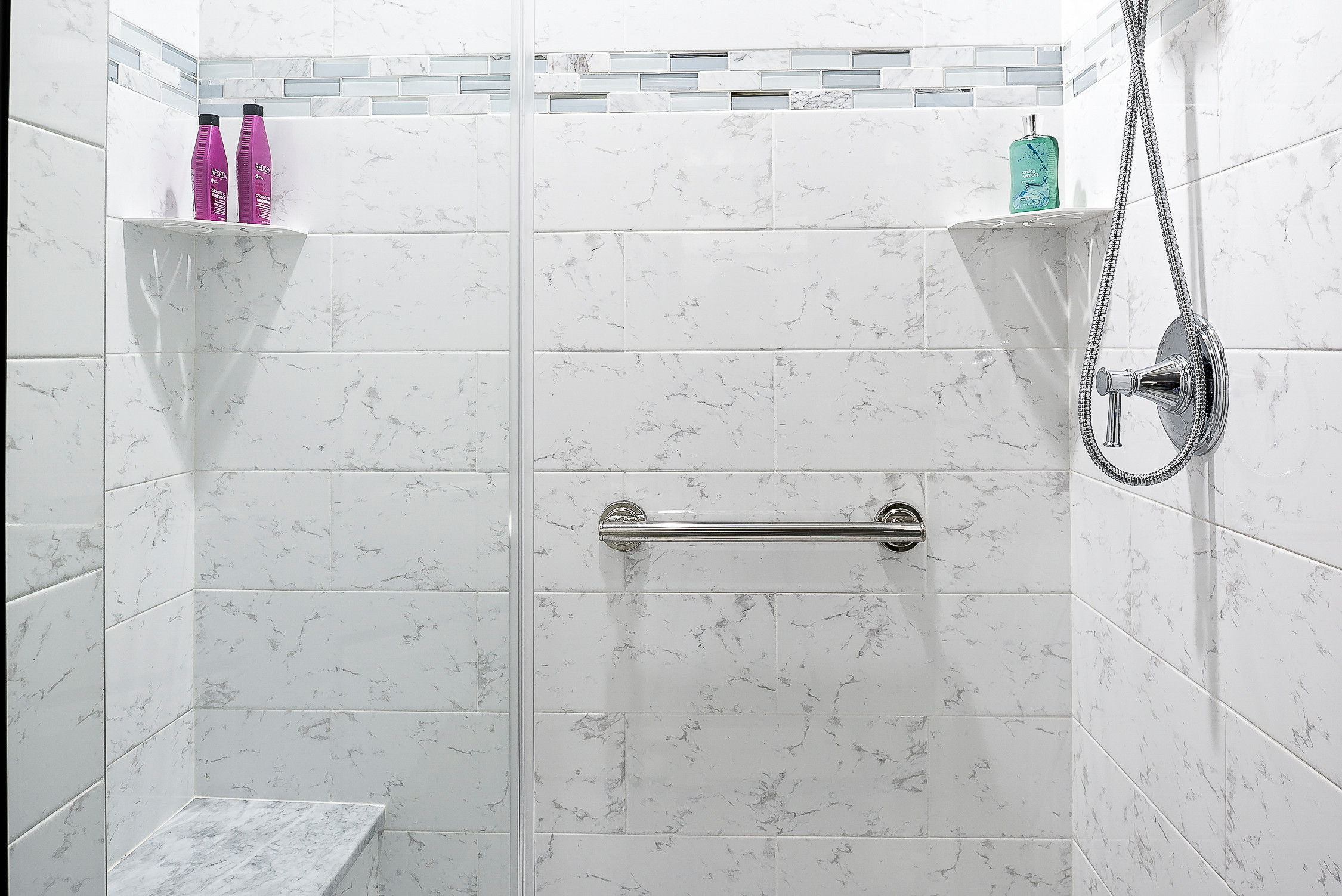 Condo Bathroom Remodel With Custom Tile Shower Pan