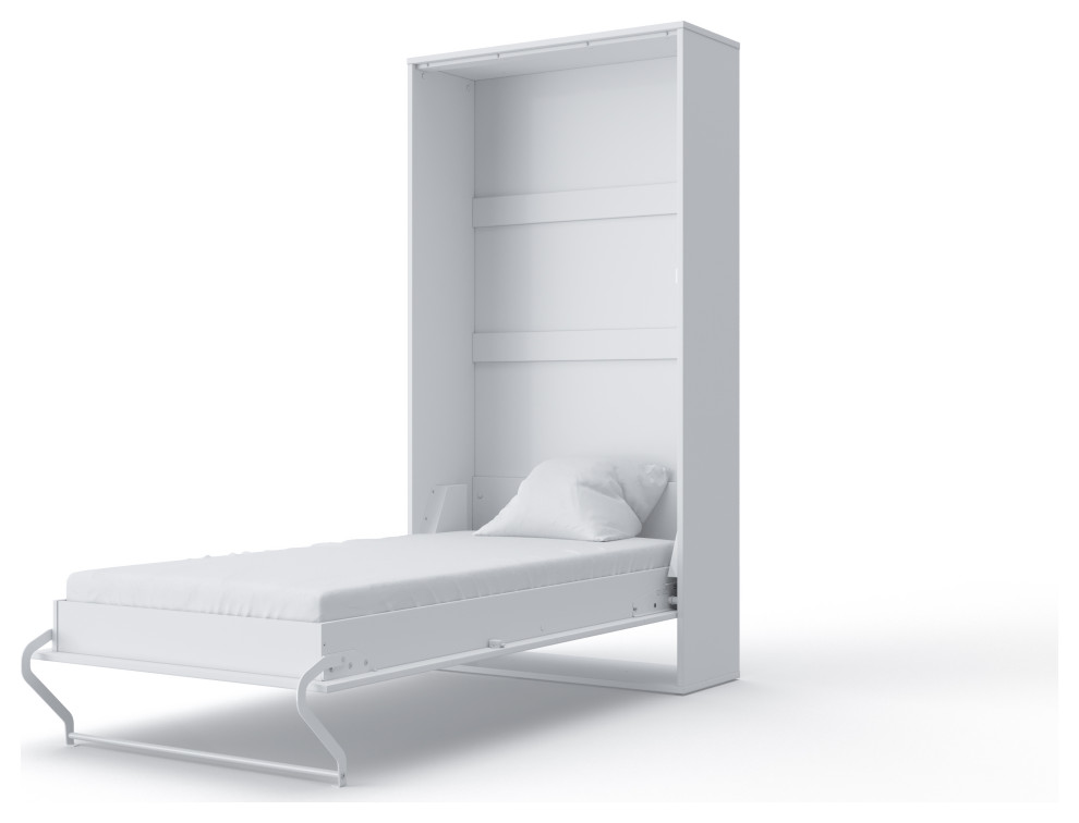 Contempo Vertical Wall Bed, European Twin Size with 2