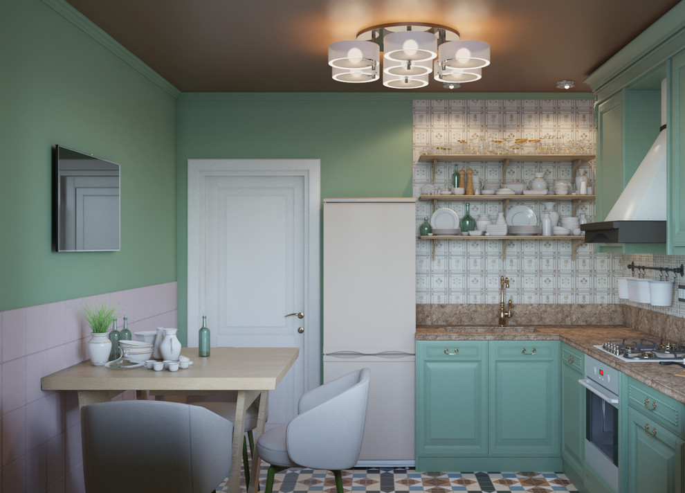 Интерьер кухни в стиле фьюжн