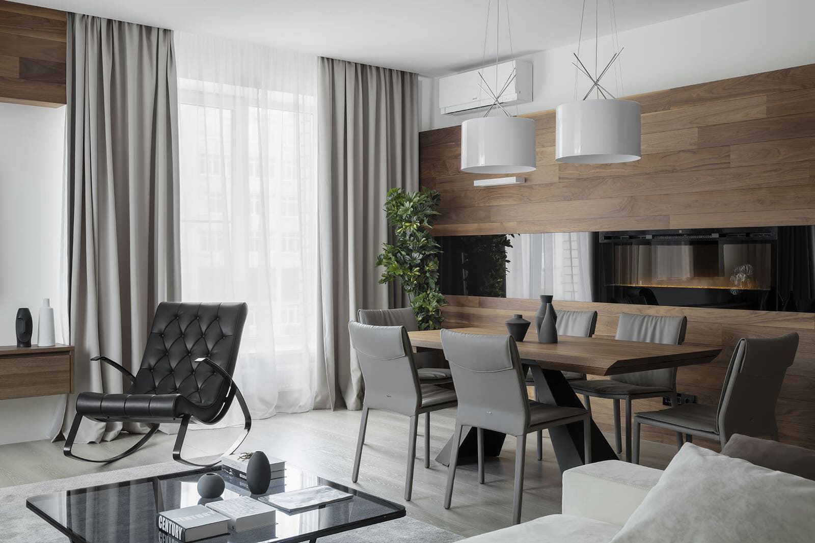 Обзор современной квартиры 170 квм. Полы без плинтуса. Двери в потолок.