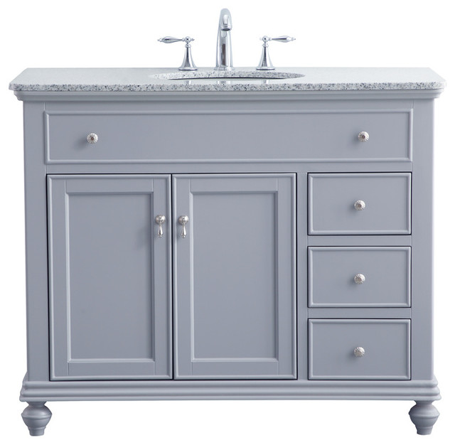 Elegant Decor Vf12342Aw 42" Single Bathroom Vanity Set Traditional