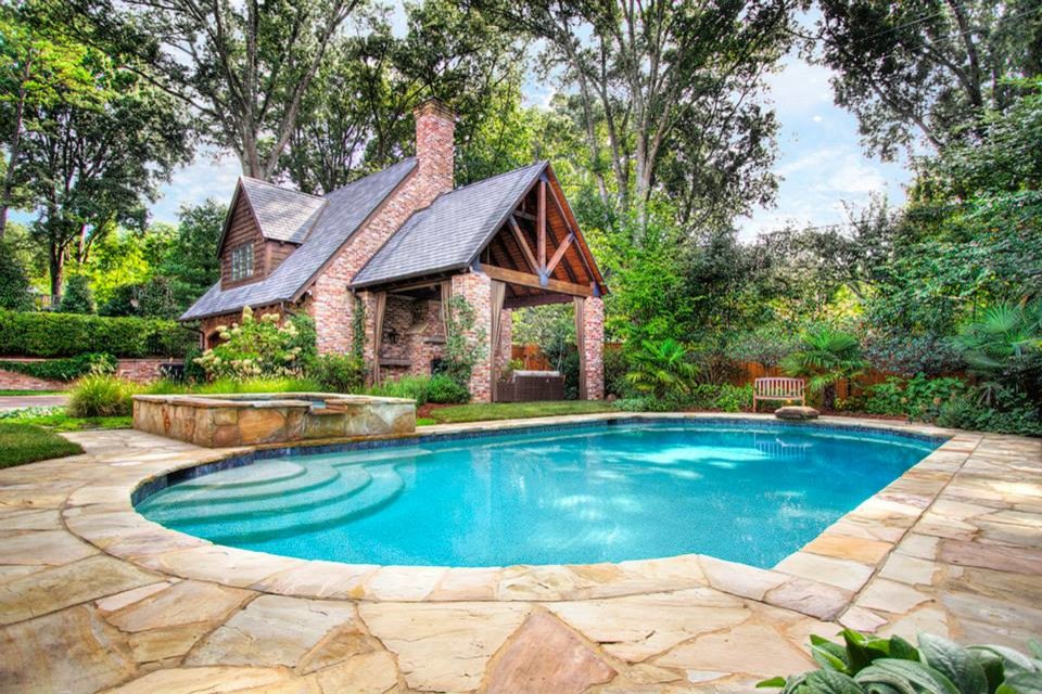This is an example of a traditional pool in Charlotte.