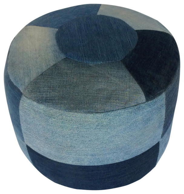 19x15" Denim Bean Bag, Blue Contemporary Bean Bag Chairs by GwG