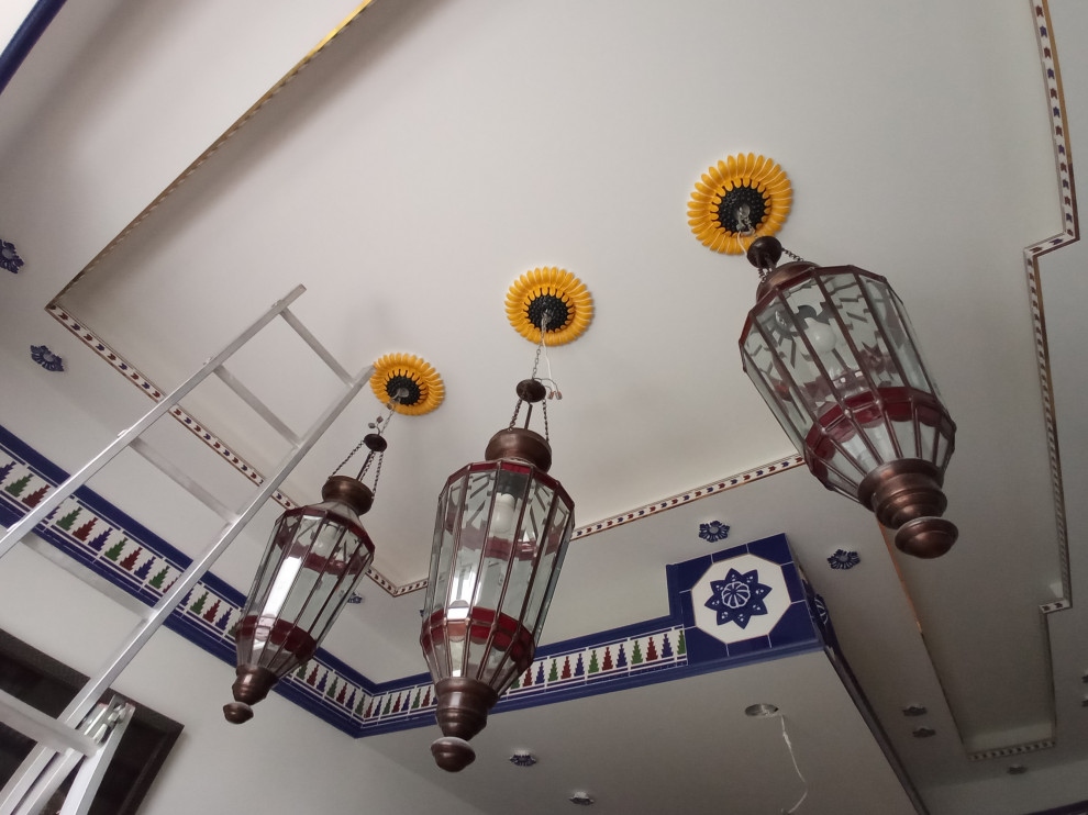 Роспись потолка на кухне