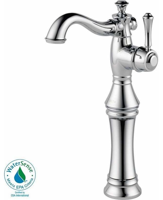 Delta Cassidy Single Handle Vessel Bathroom Faucet, Chrome, 797LF