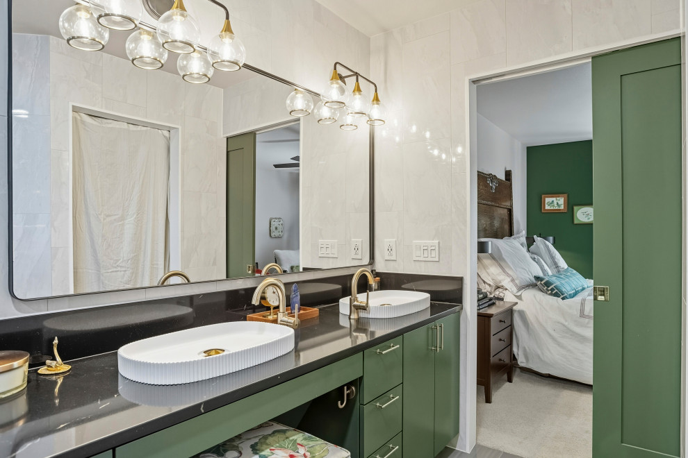 Emerald and Indigo Mosaic Bath