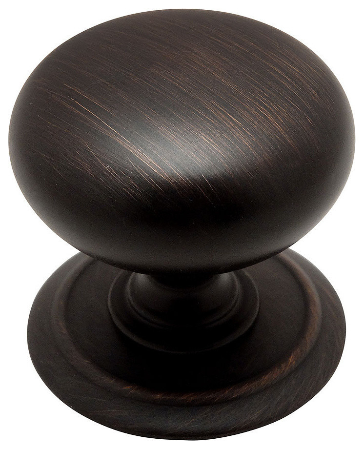 Cosmas 6542orb Oil Rubbed Bronze Round Cabinet Knob With Backplate