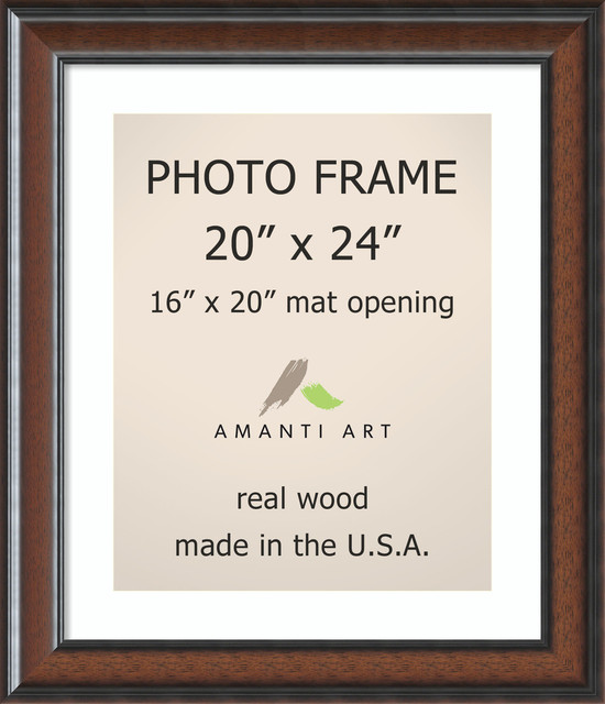 Picture Photo Frame 20 X24 Matted To 16 X20 Cyprus Walnut Picture Photo Frame 20 X24 Matted To
