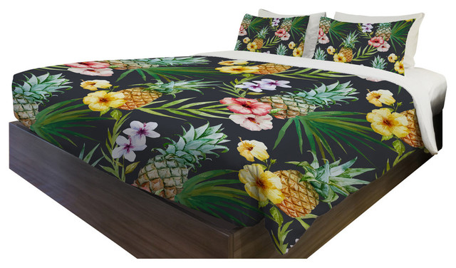 Hawaiian Pineapples Multi Duvet Cover Tropical Duvet Covers