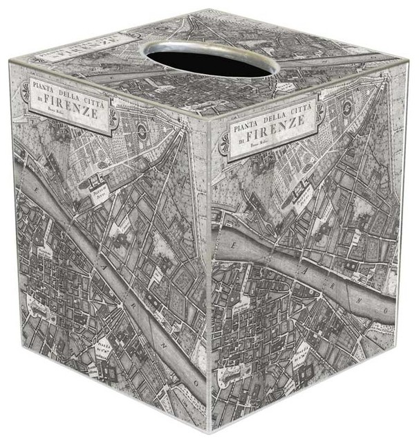 TB2636 - Firenze Map Tissue Box Cover