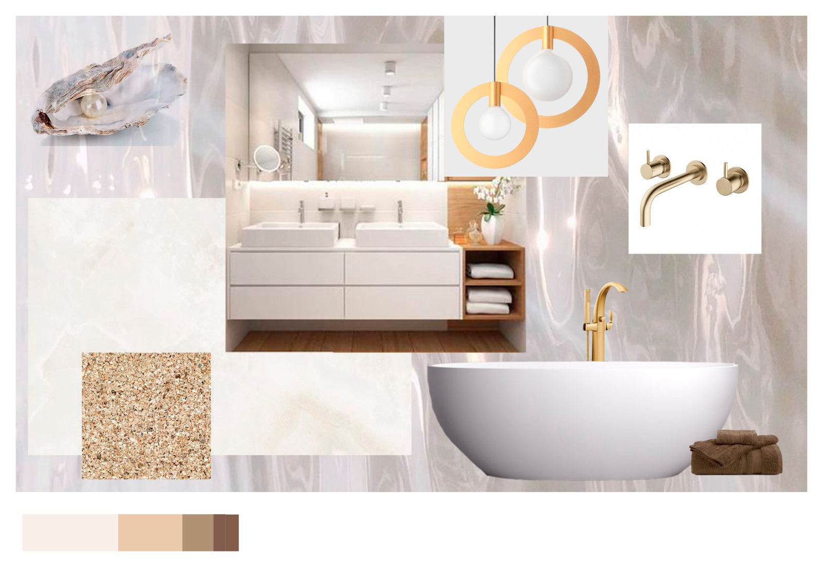 Концепция для Ванной комнаты для Проект "Две стихии"