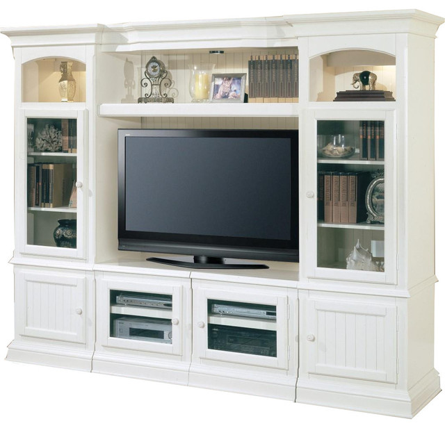 Parker House Hartford 4 Piece X Pandable Entertainment Wall White Parker House Hartford 4 Piece X Pandable Entertainment Wall White
