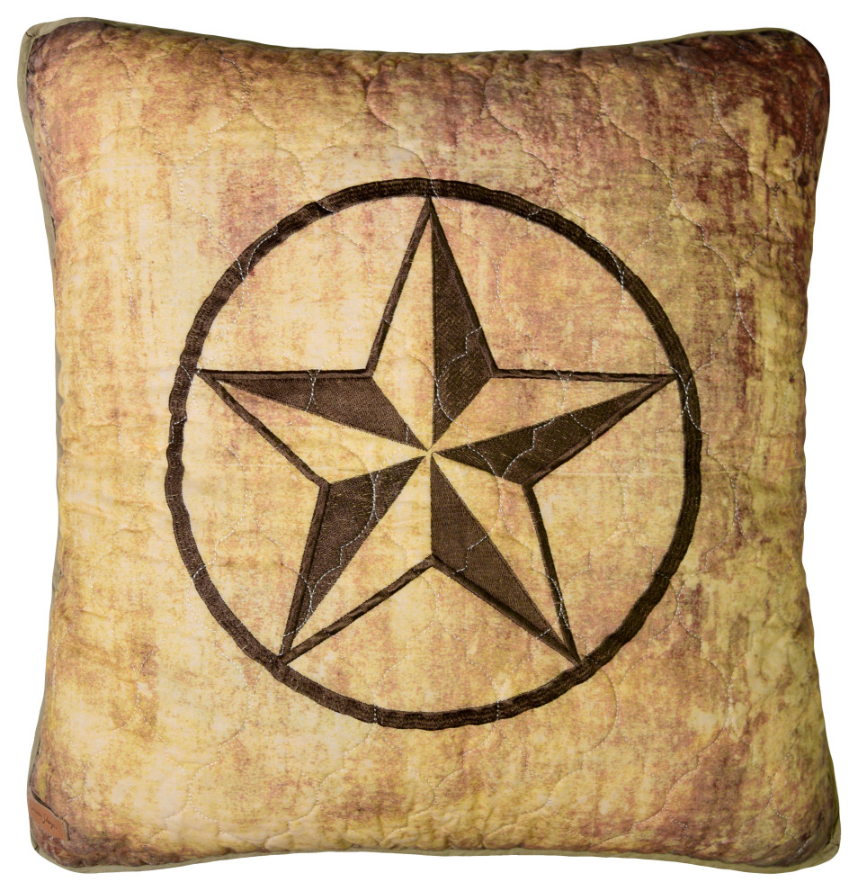 Wood Patch Star Decorative Pillow