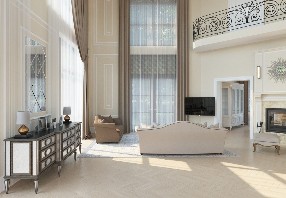 130 кв.м. загородного дома в классике