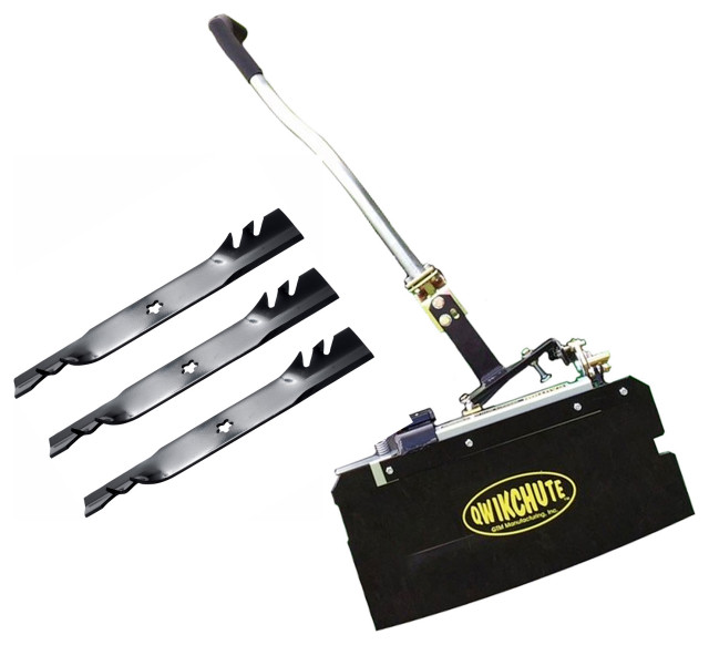 Qwikchute Chute Blocker / Deflector and Mulch Blade Kit for Scag 61