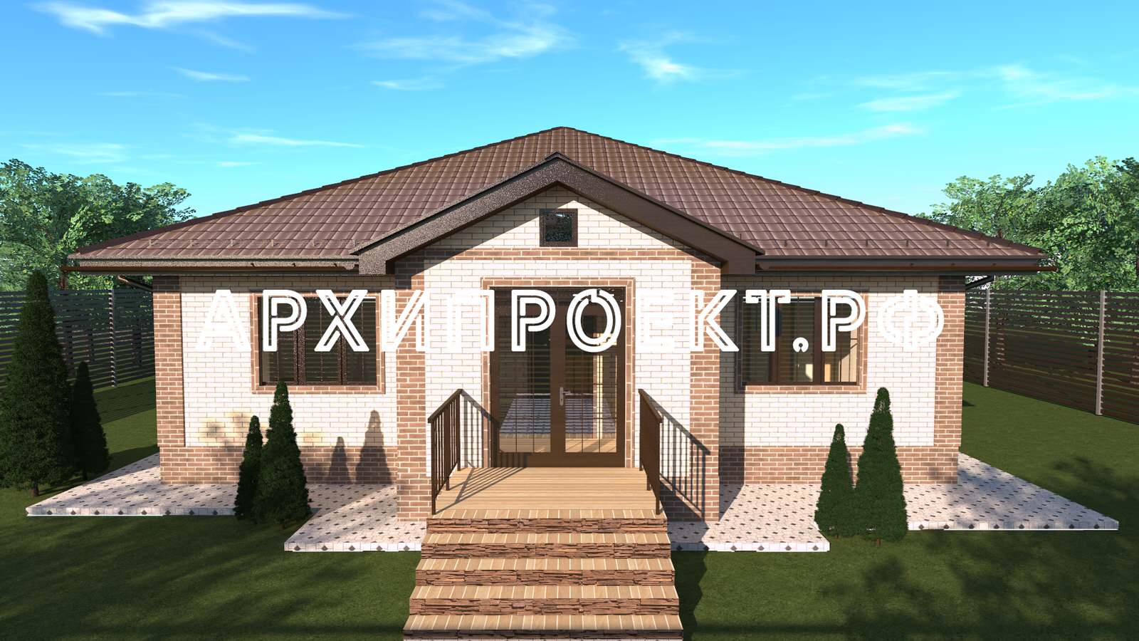 Проект одноэтажного дома 125 кв м