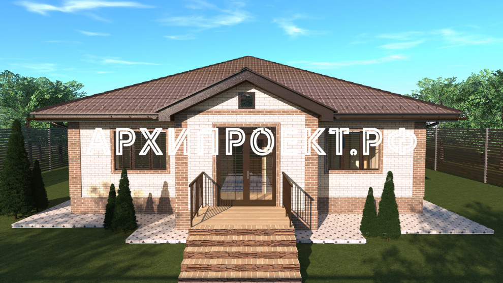 Проект одноэтажного дома 125 кв м