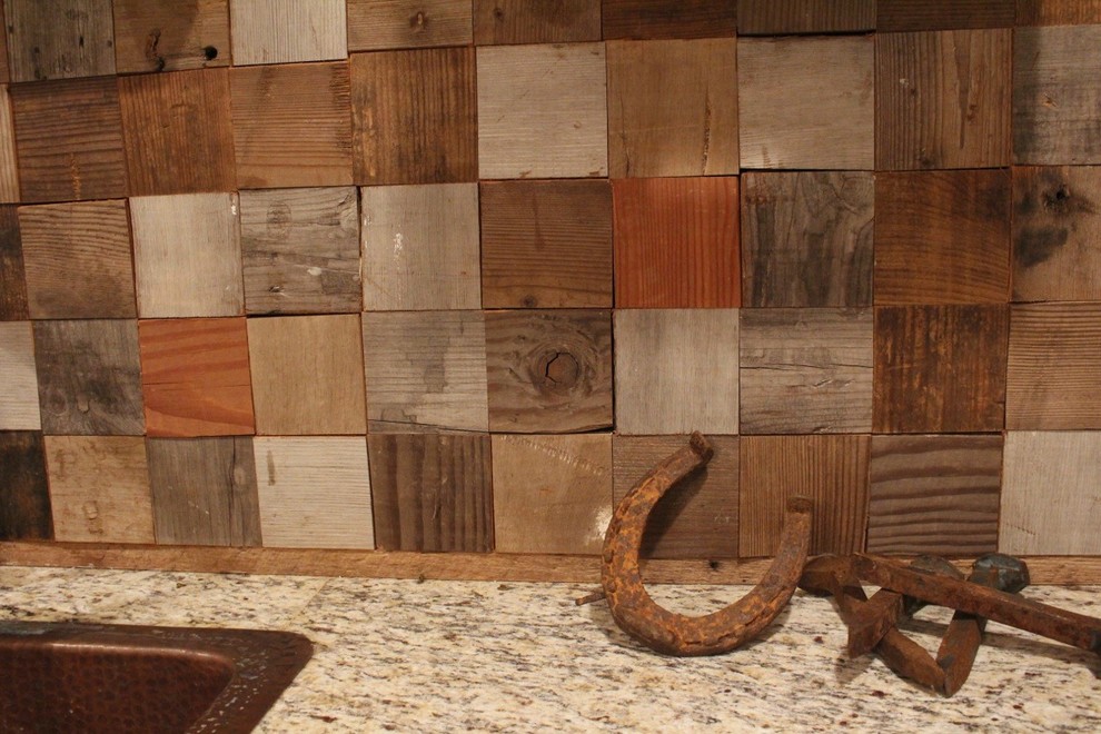 Treated Reclaimed Wood Backsplash Rustic Chicago by J Hoffman