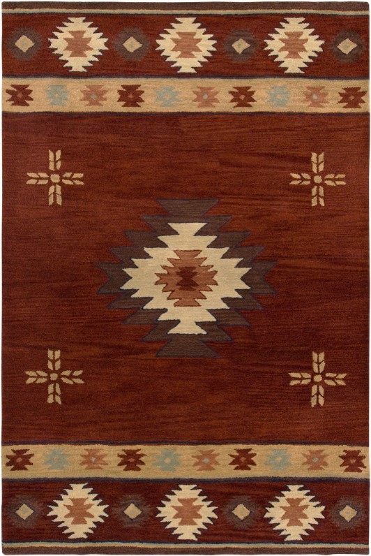 Southwest Rectangle Rustic Rug Southwestern Hall And Stair Runners