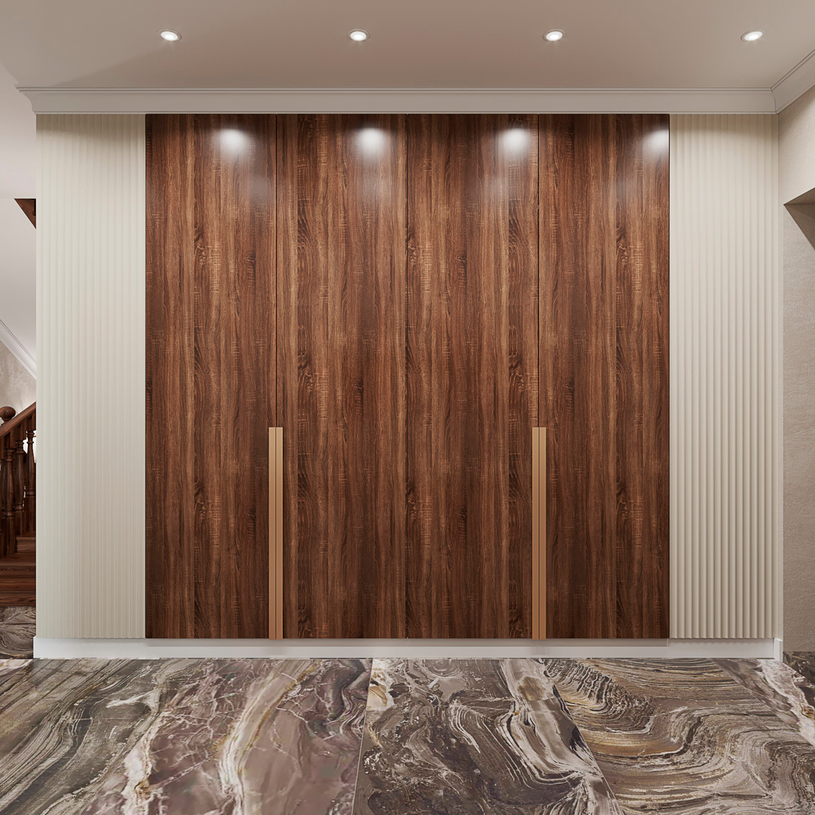 2023г. Интерьер частного дома 350 м2 в г. Новосибирск