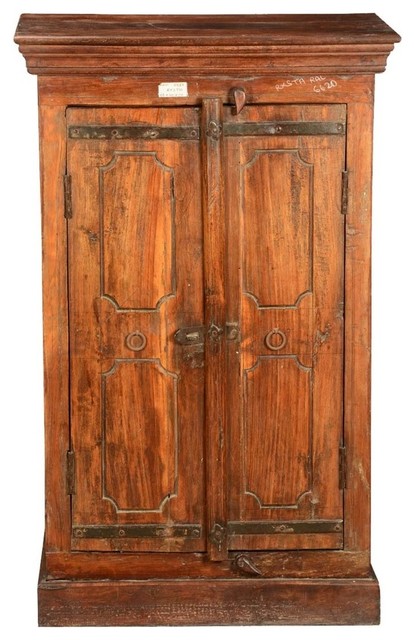 Pennsylvania German Reclaimed Wood Tall Double Door Storage