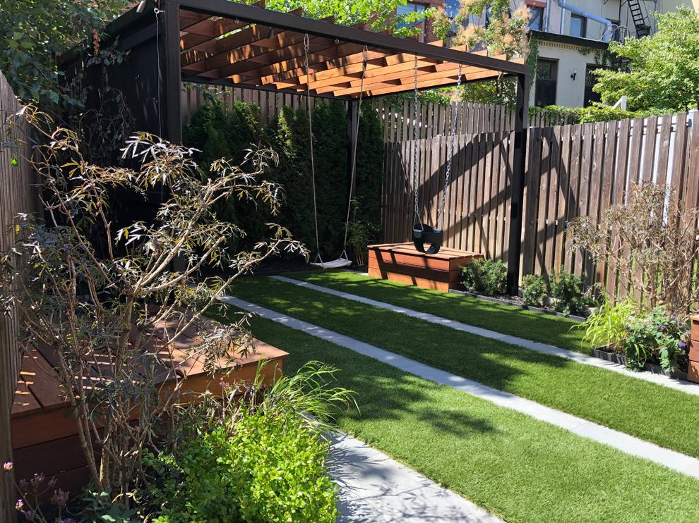 Brooklyn backyard with small playground